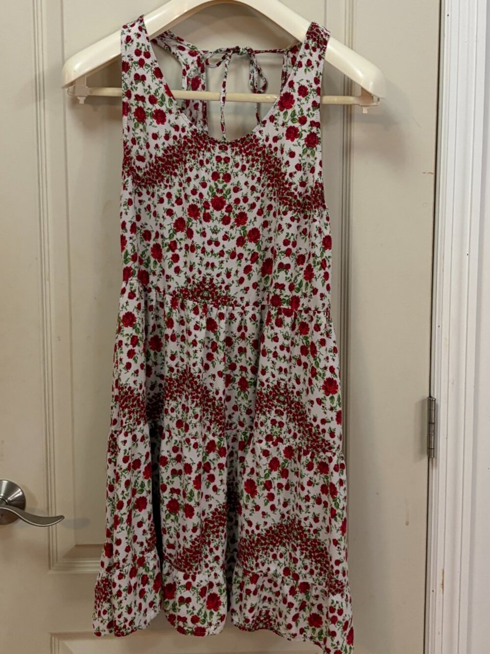 Divided Women's Size 14 100% Viscose Round Neck Tank Style Layered Dress. Floral